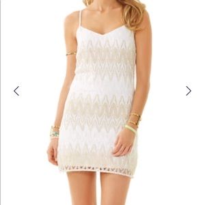 Lilly Pulitzer Dusk Strappy Lace Silk Dress